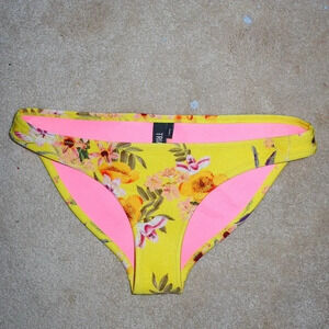 Triangl Swimwear Yellow Floral Bikini Bottom